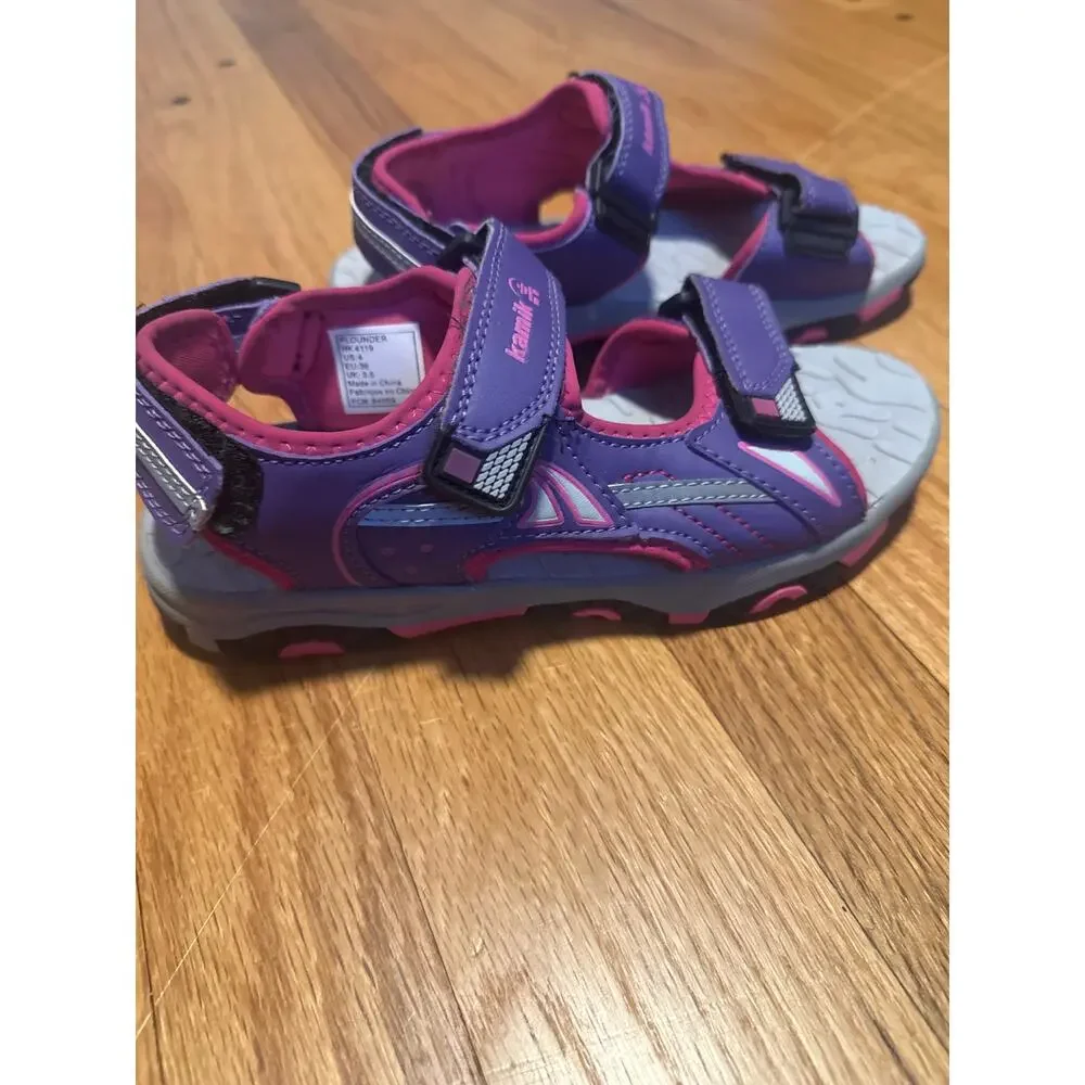 Kamik Girls Sport Sandals Youth 4 Pink Purple Hiking Outdoor Water Shoes